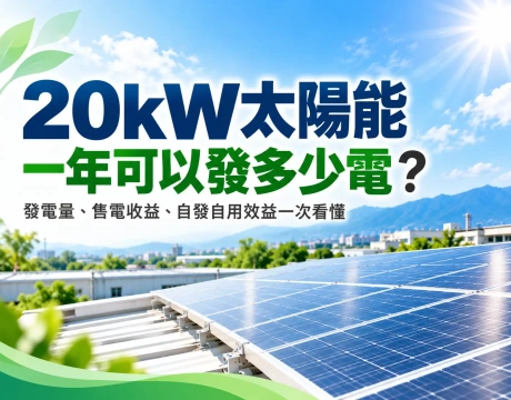 20kW太陽能一年可以發多少電？發電量與收益分析
